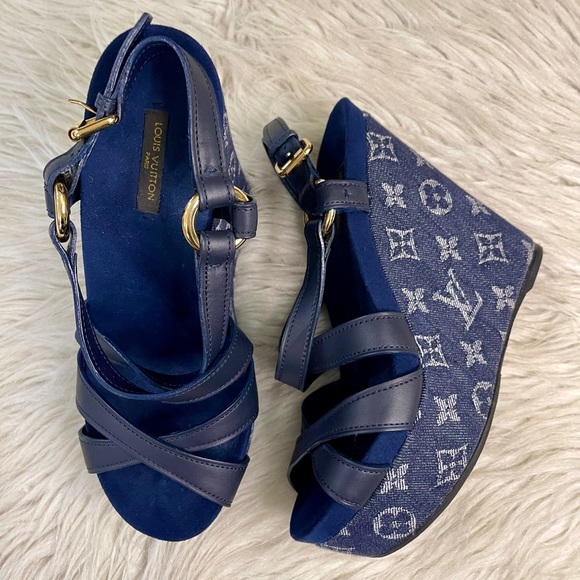 Louis Vuitton Shoes - Authentic Louis Vuitton Monogram Wedges